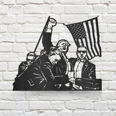 Trump Never Stop Fighting Metal Wall Art