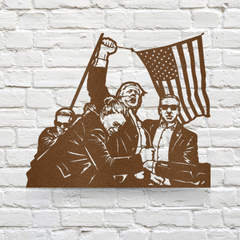 Trump Never Stop Fighting Metal Wall Art