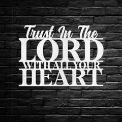 Artistic "Trust in the Lord with All Your Heart" Metal Wall Art