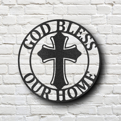 God Bless Our Home Cross