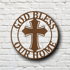 God Bless Our Home Cross