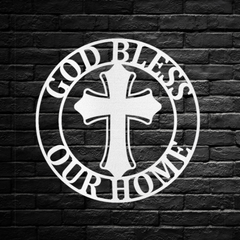 God Bless Our Home Cross