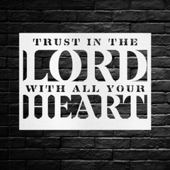 Squared "Trust in the Lord with All Your Heart" Metal Wall Art